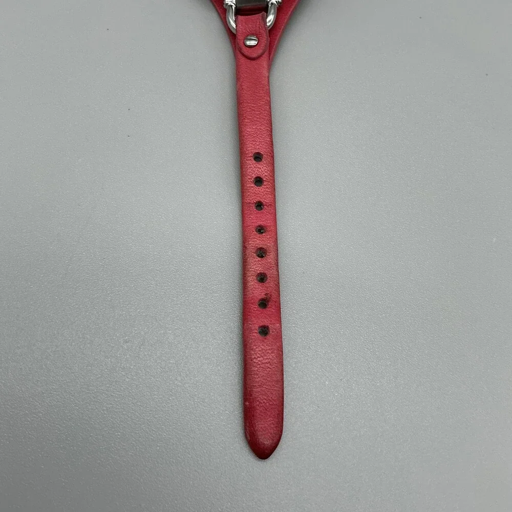 Fossil Georgia Womens Watch 32mm Red Leather Stainless FS3299 New Battery